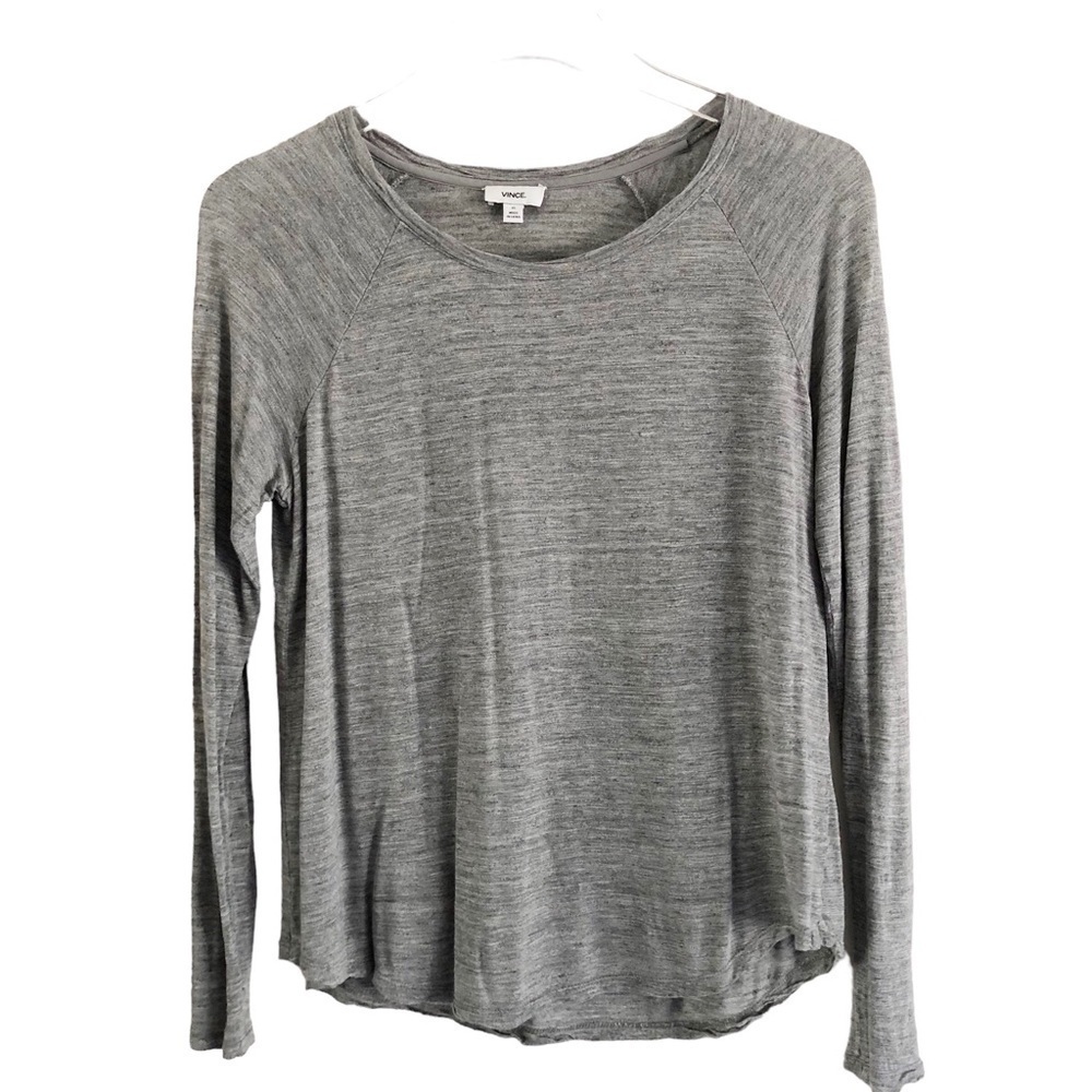 Vince Scoop Neck Lightweight Long Sleeve Top XS